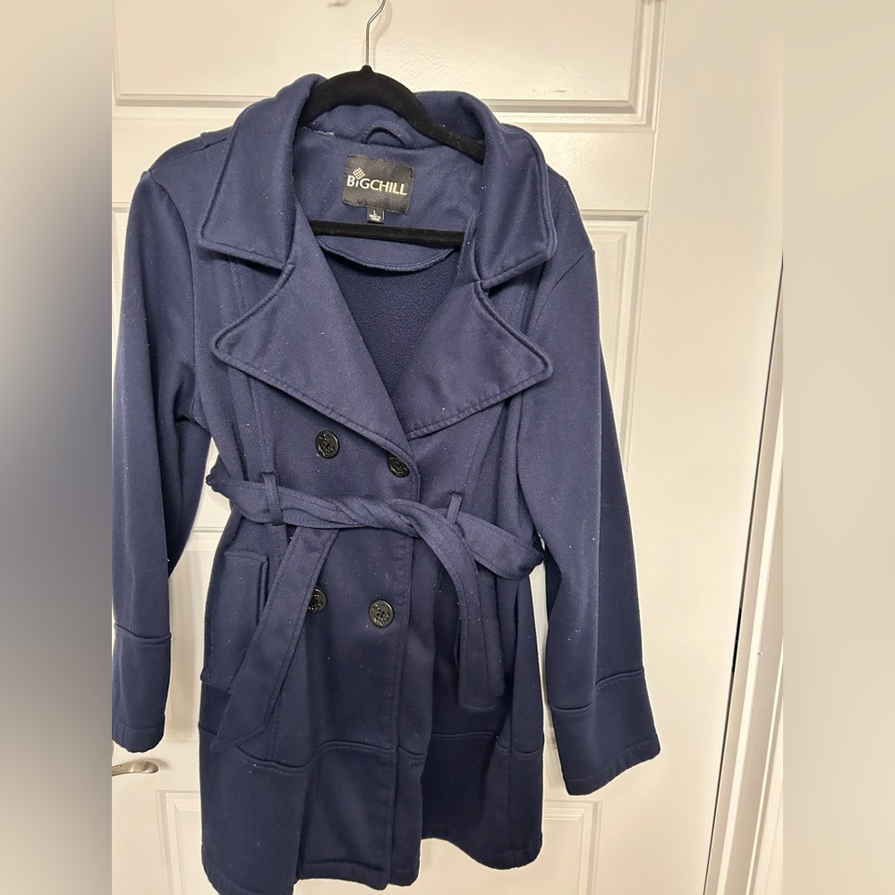 Big Chill Women's Deep Blue Trench Coat